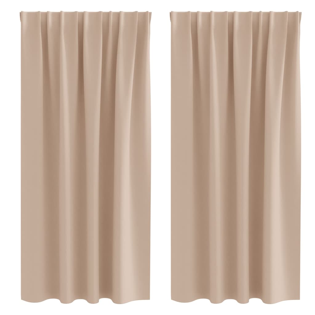 Függönyök függönyökkel 2 pcs Tópszínű Poliészter