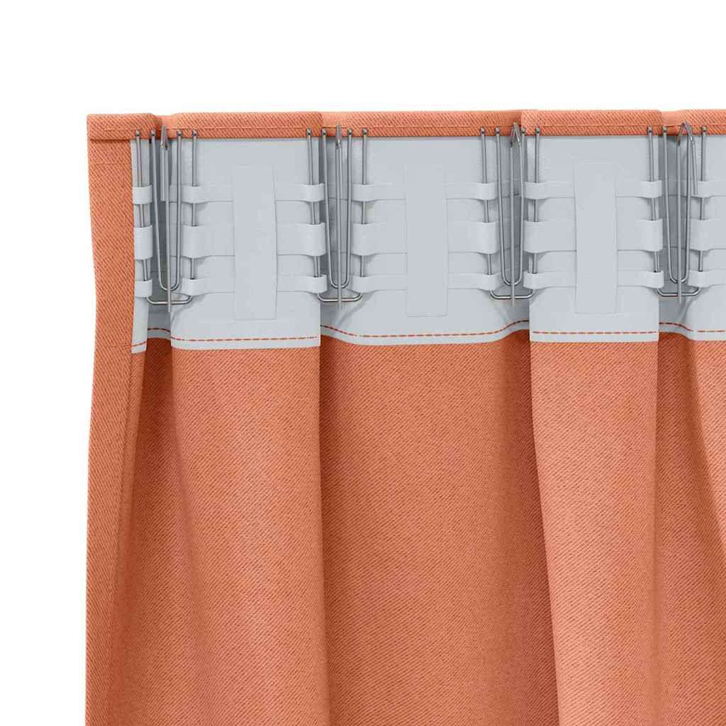 Függönyök függönyökkel 2 pcs Terrakotta Poliészter