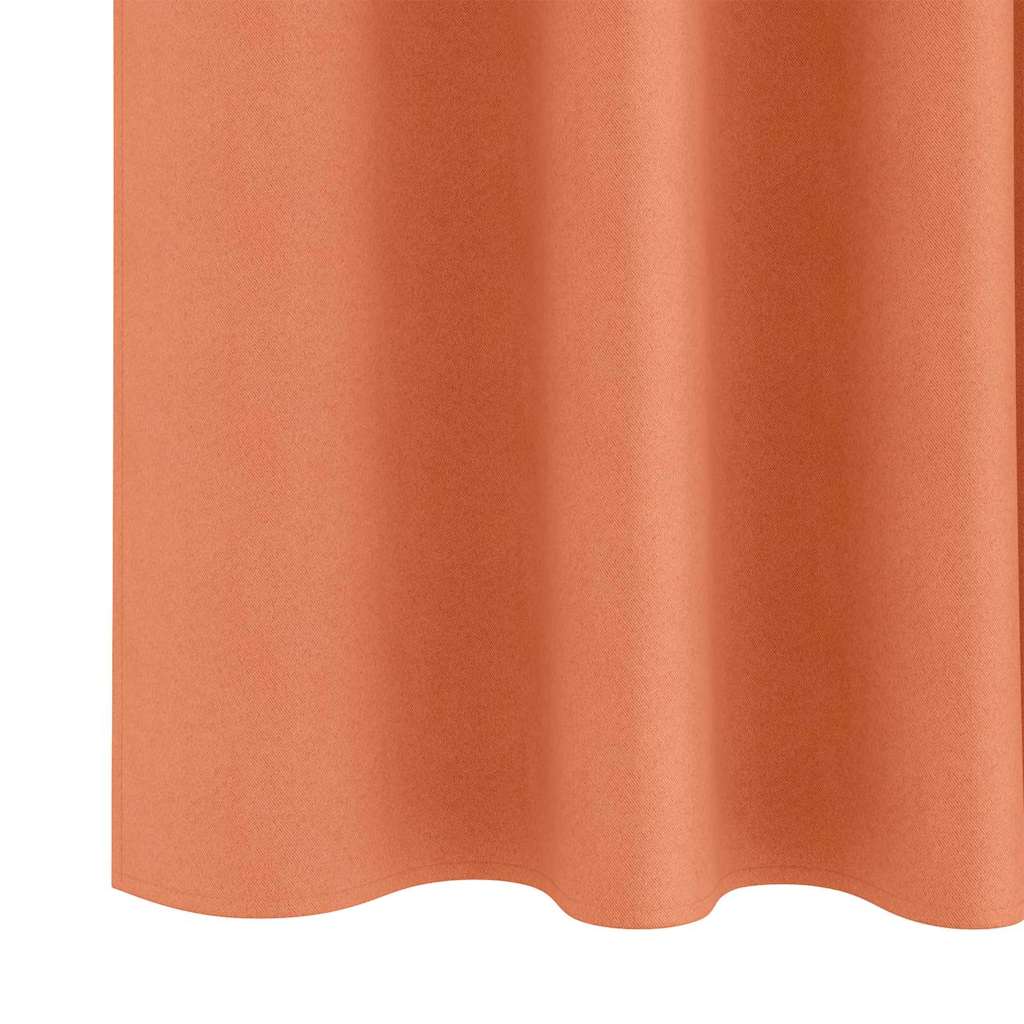 Függönyök függönyökkel 2 pcs Terrakotta Poliészter