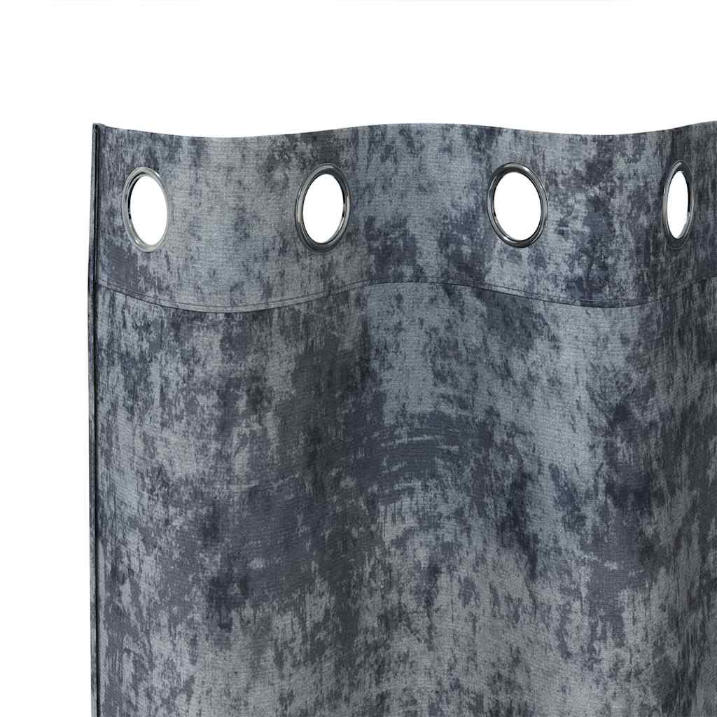 Függöny függönyökkel 2 pcs Ezüst szürke 260 x 140 cm Bársony