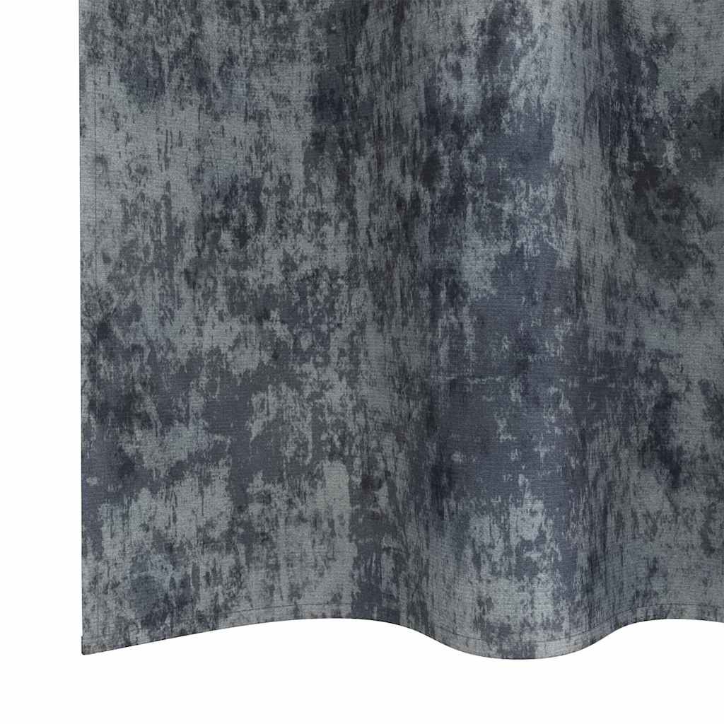Függöny függönyökkel 2 pcs Ezüst szürke 260 x 140 cm Bársony