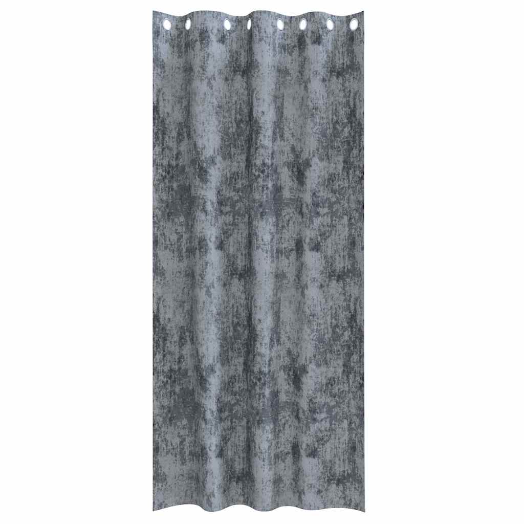 Függöny függönyökkel 2 pcs Ezüst szürke 260 x 140 cm Bársony