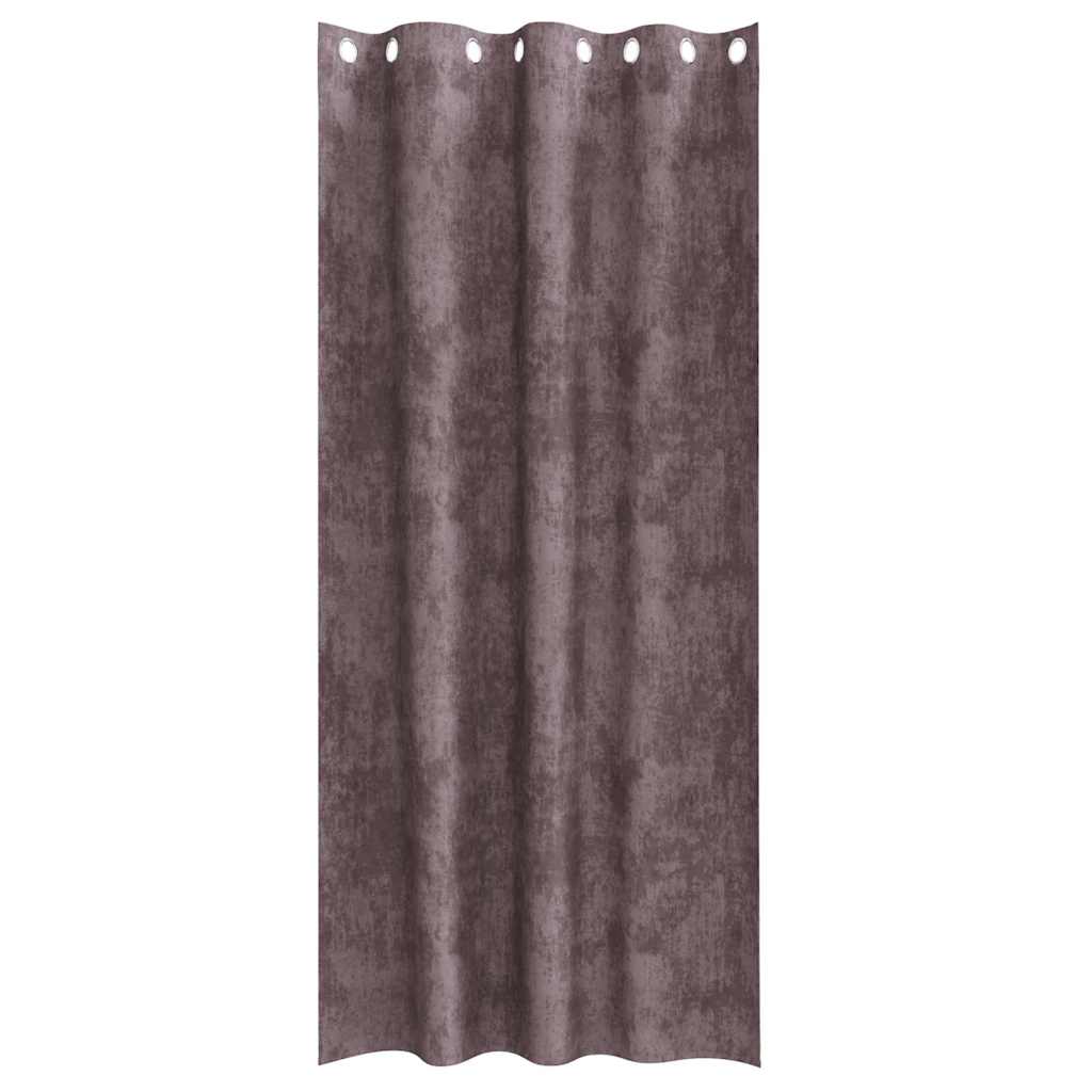 Függöny függönyökkel 2 pcs Barna 260 x 140 cm Bársony