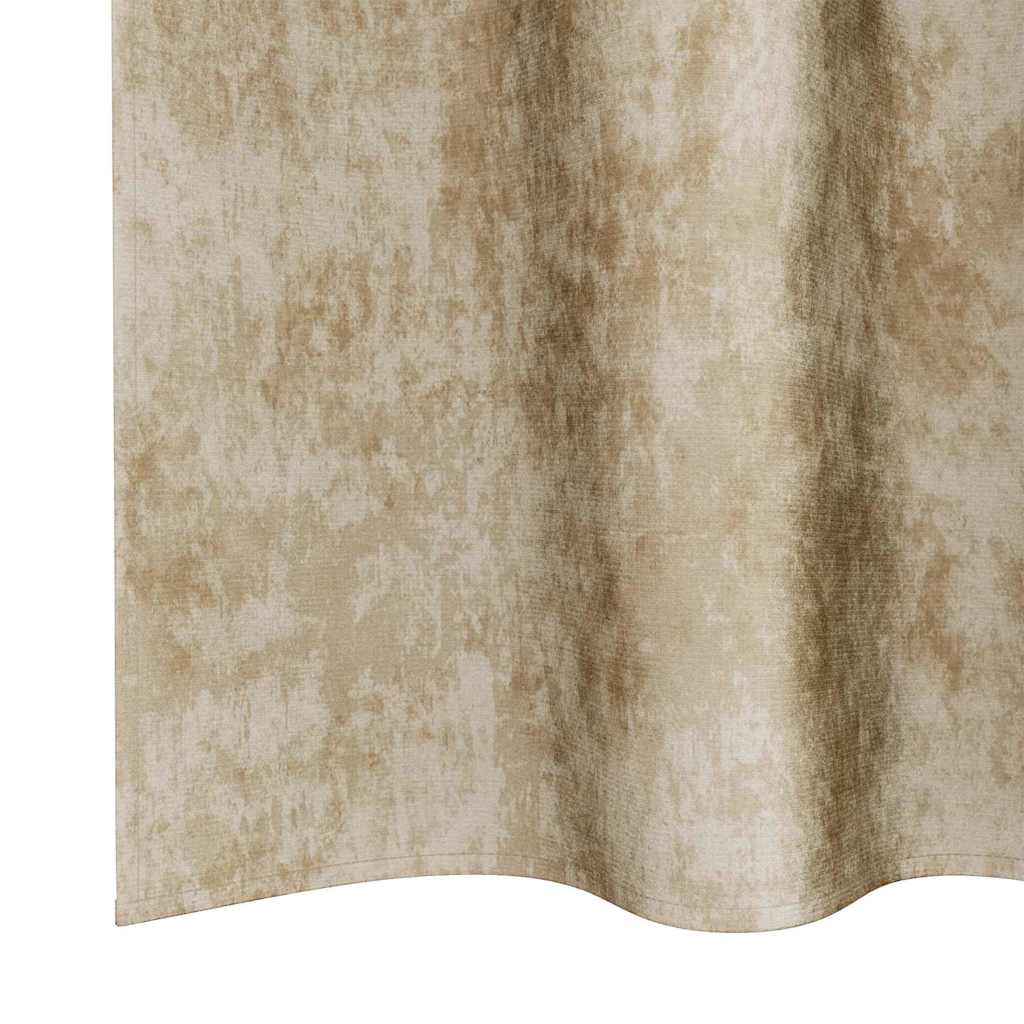 Függöny függönyökkel 2 pcs Krém 245 x 140 cm Bársony