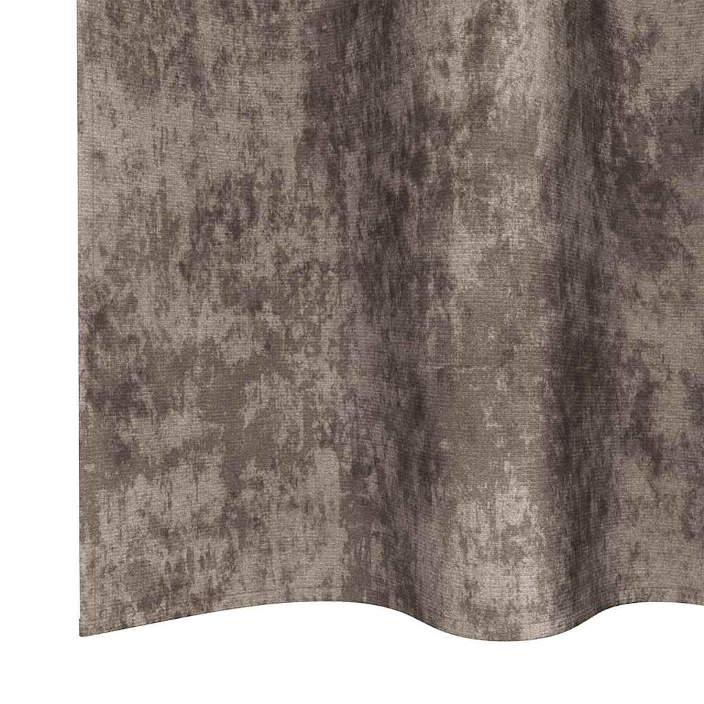 Függöny függönyökkel 2 pcs Cappuccino 260 x 140 cm Bársony