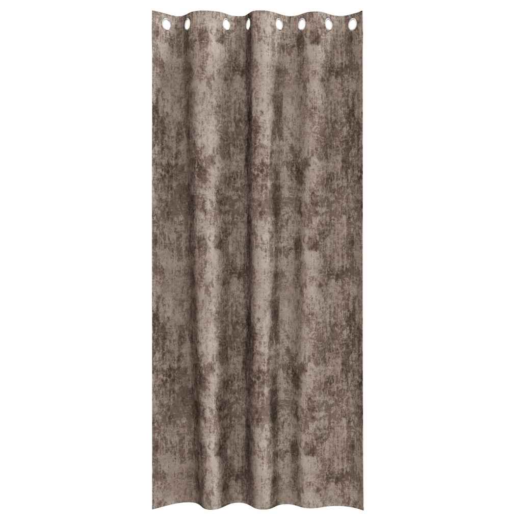 Függöny függönyökkel 2 pcs Cappuccino 260 x 140 cm Bársony