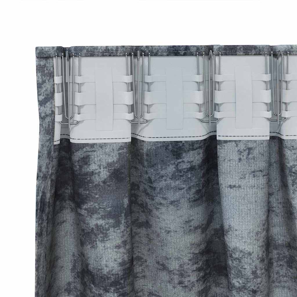 Függöny függönyökkel 2 pcs Ezüst szürke 260 x 140 cm Bársony