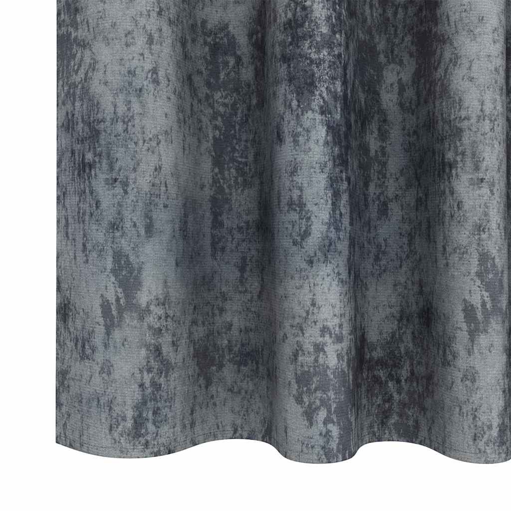 Függöny függönyökkel 2 pcs Ezüst szürke 260 x 140 cm Bársony