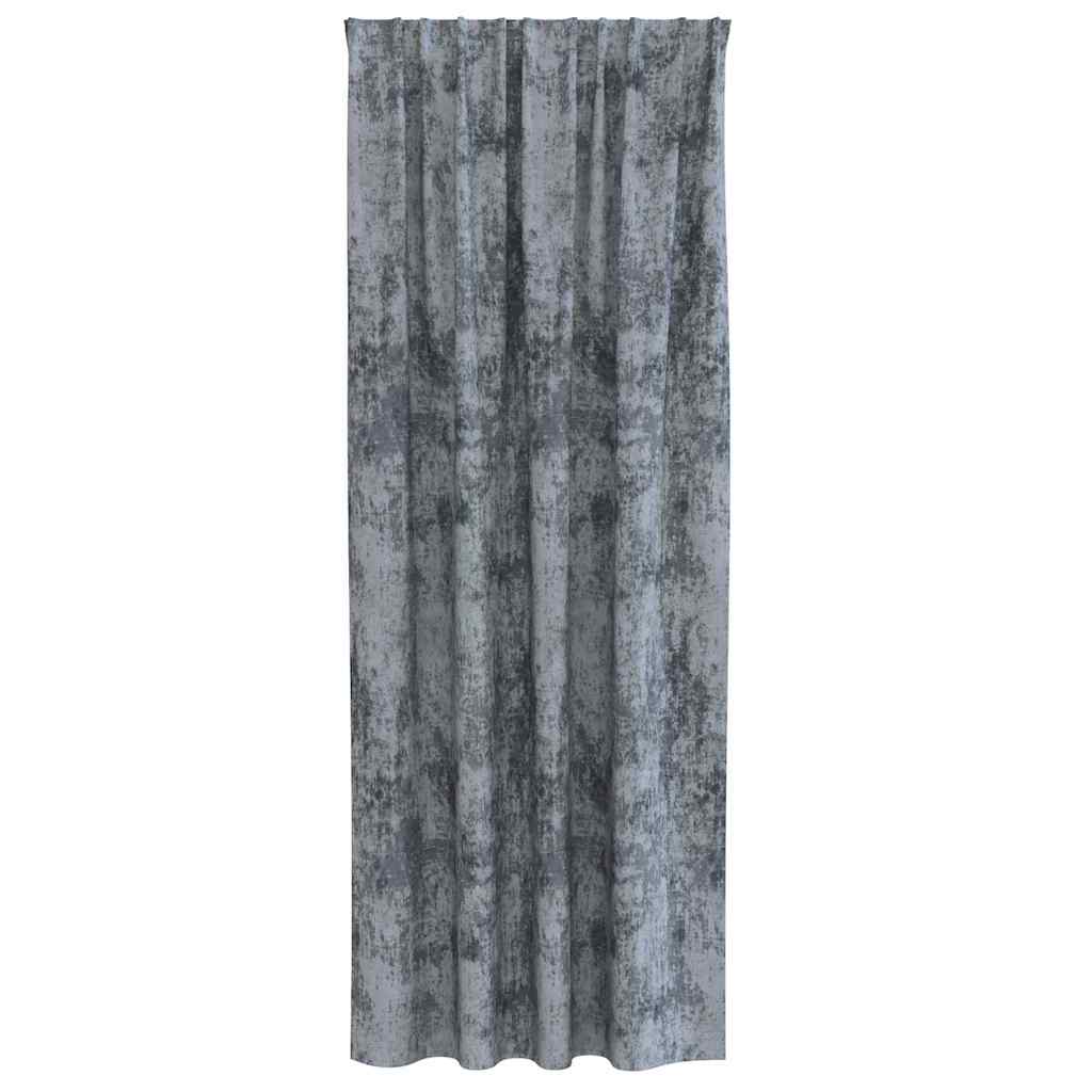 Függöny függönyökkel 2 pcs Ezüst szürke 260 x 140 cm Bársony