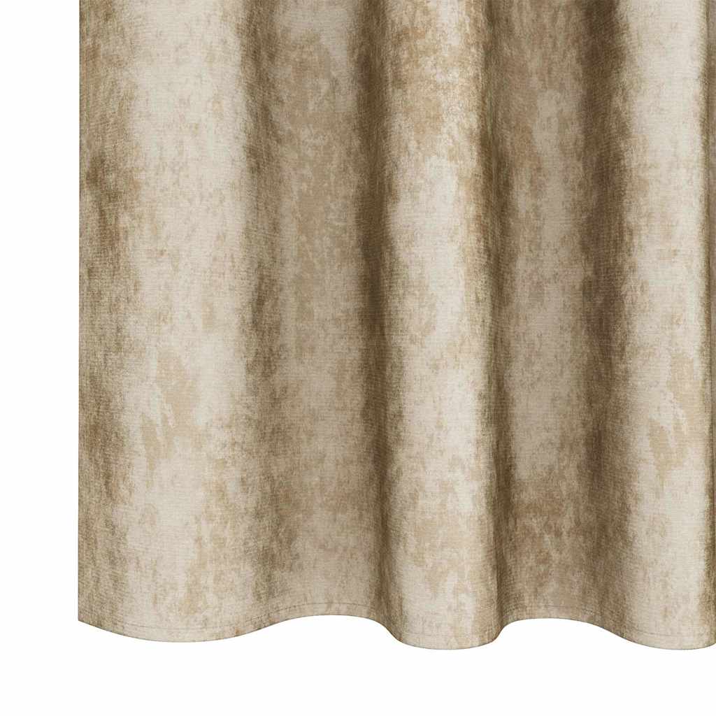 Függöny függönyökkel 2 pcs Krém 245 x 140 cm Bársony