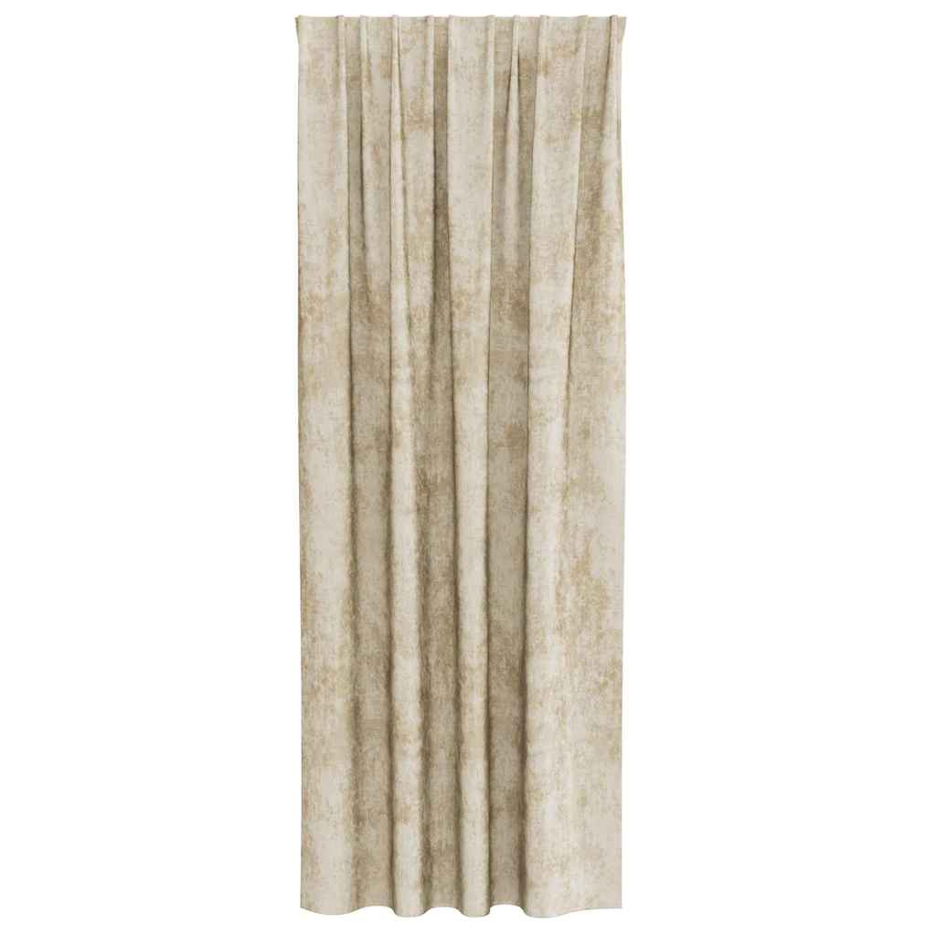 Függöny függönyökkel 2 pcs Krém 245 x 140 cm Bársony