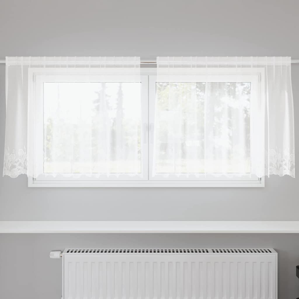 Függönyök függönyökkel Fehér 500x100cm Poliészter