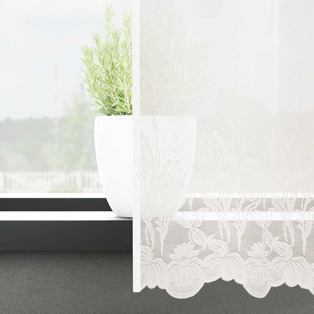 Függönyök függönyökkel Fehér 500x100cm Poliészter
