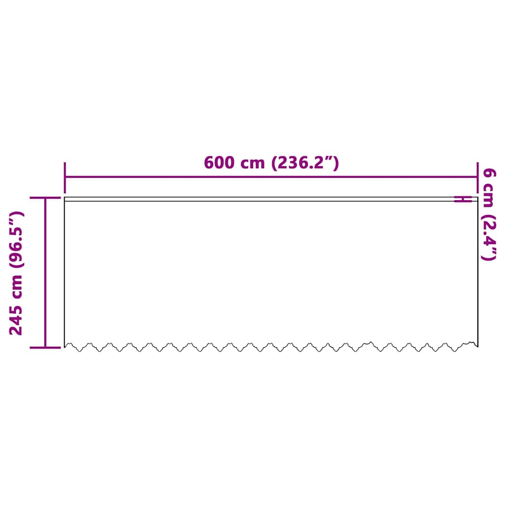 Függönyök függönyökkel Egyéb Fehér 600 x 245 cm Poliészter