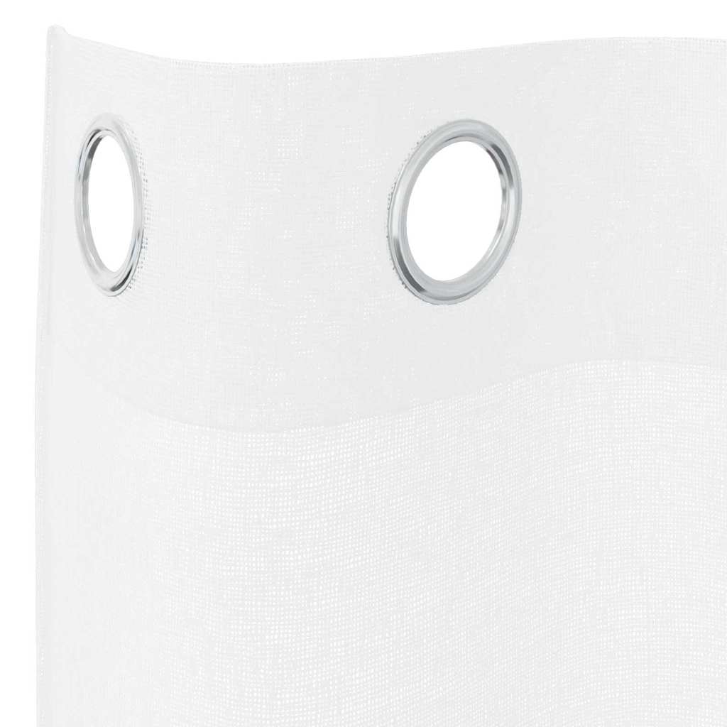 Függönyök függönyökkel 2 pcs Fehér 140x175cm Poliészter
