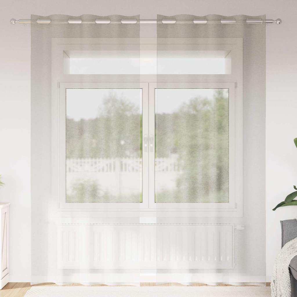 Függönyök függönyökkel 2 pcs Krém 140x175cm Poliészter