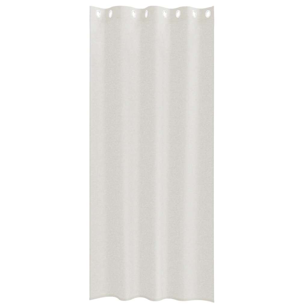 Függönyök függönyökkel 2 pcs Krém 140x175cm Poliészter