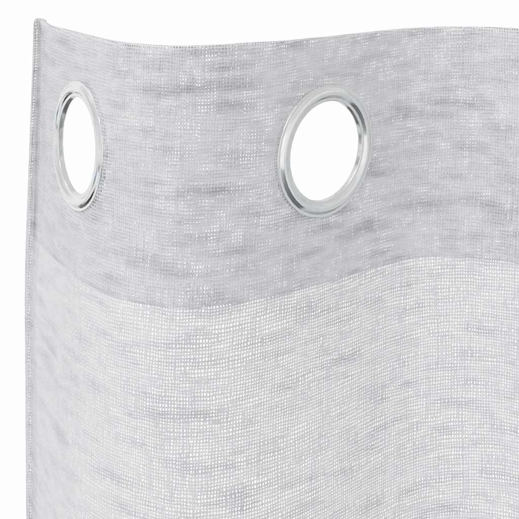 Függönyök függönyökkel 2 pcs Világosszürke 140x175cm Poliészter