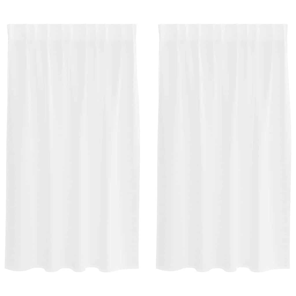 Függönyök függönyökkel 2 pcs Fehér 140x140cm Poliészter