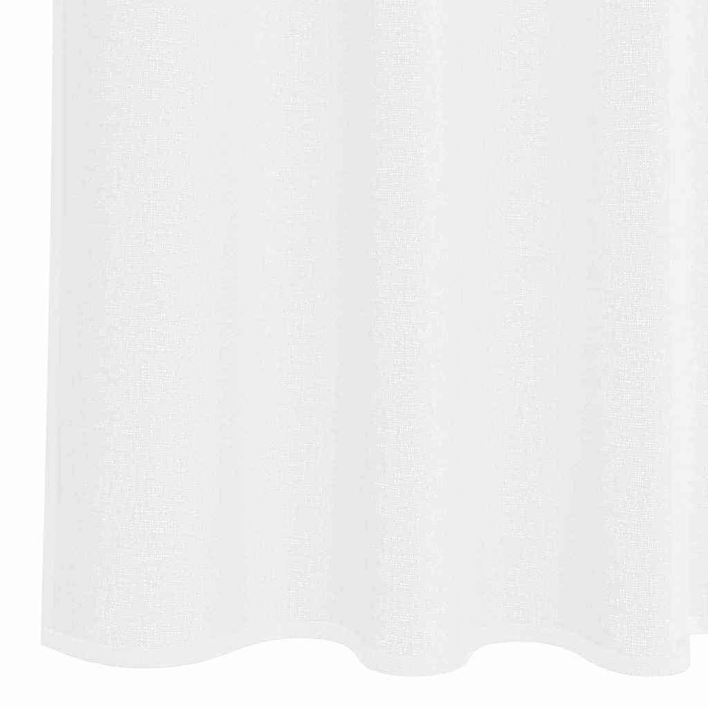 Függönyök függönyökkel 2 pcs Fehér 140x175cm Poliészter