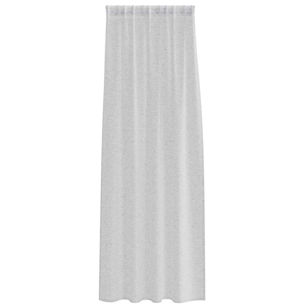 Függönyök függönyökkel 2 pcs Világosszürke 140x175cm Poliészter