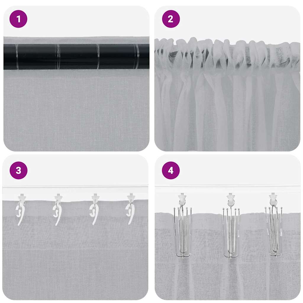 Függönyök függönyökkel 2 pcs Sötétszürke 140x175cm Poliészter