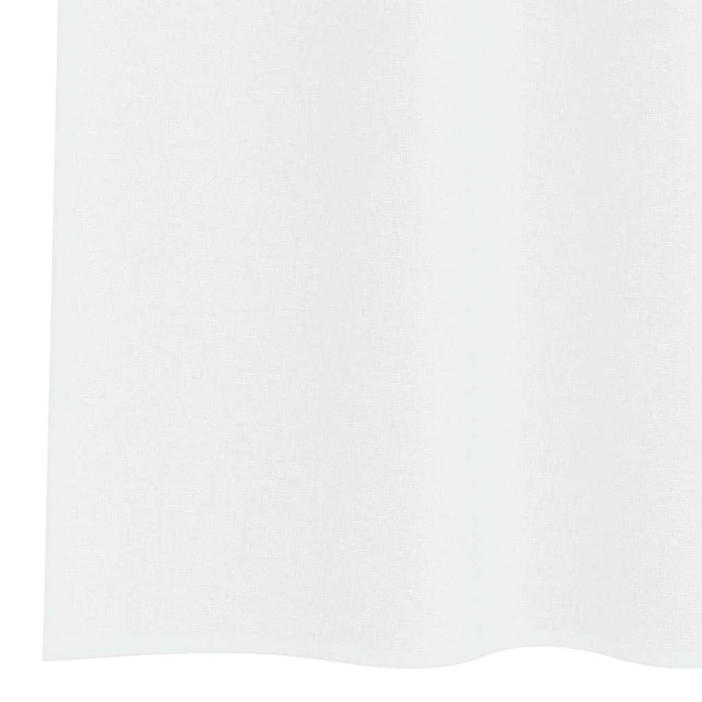 Függönyök függönyökkel 2 pcs Fehér 140x175cm Poliészter