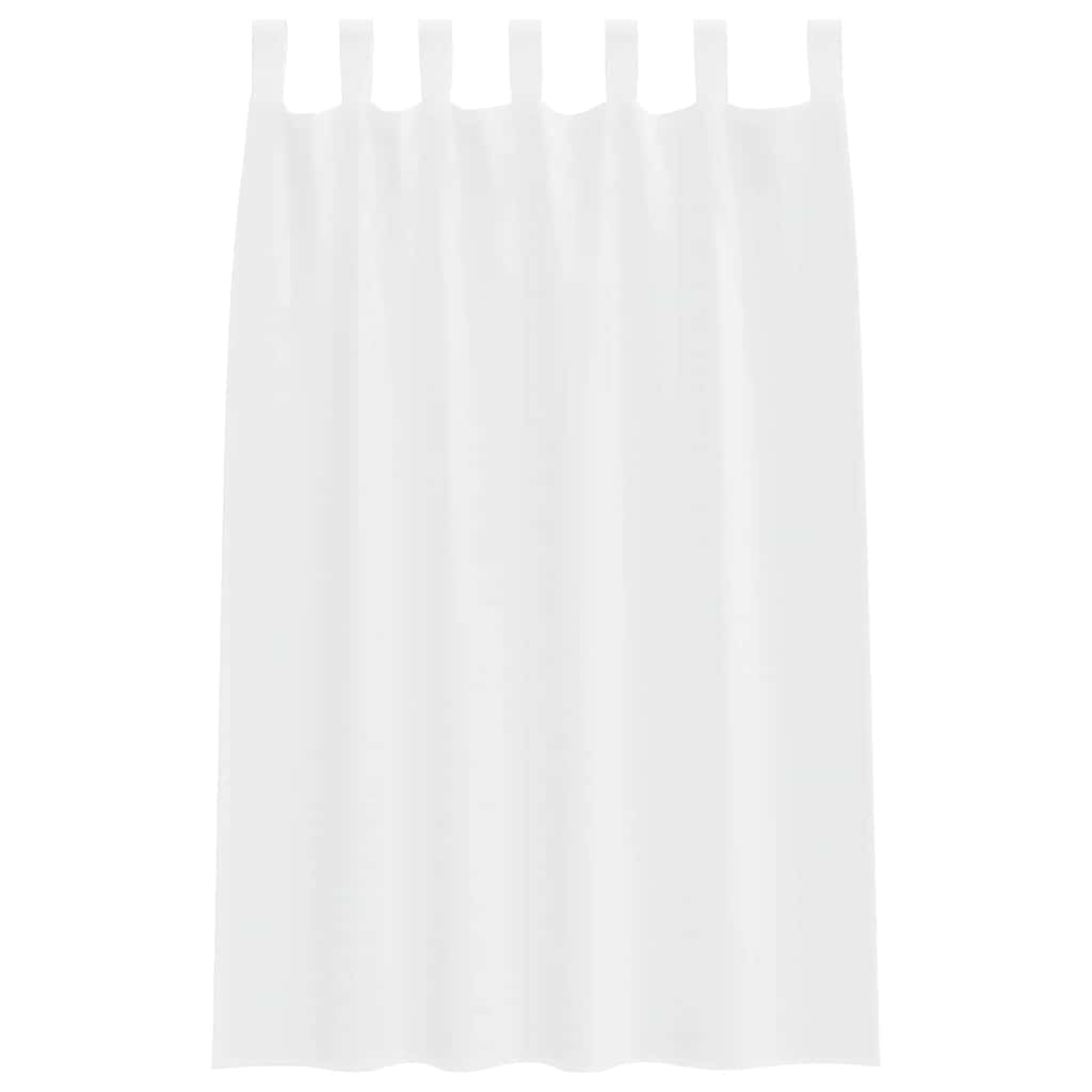 Függönyök függönyökkel 2 pcs Fehér 140x175cm Poliészter