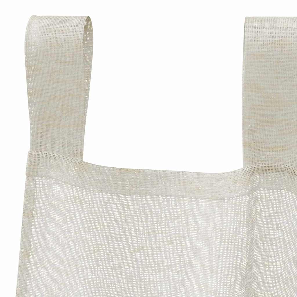 Függönyök függönyökkel 2 pcs Krém 140x175cm Poliészter