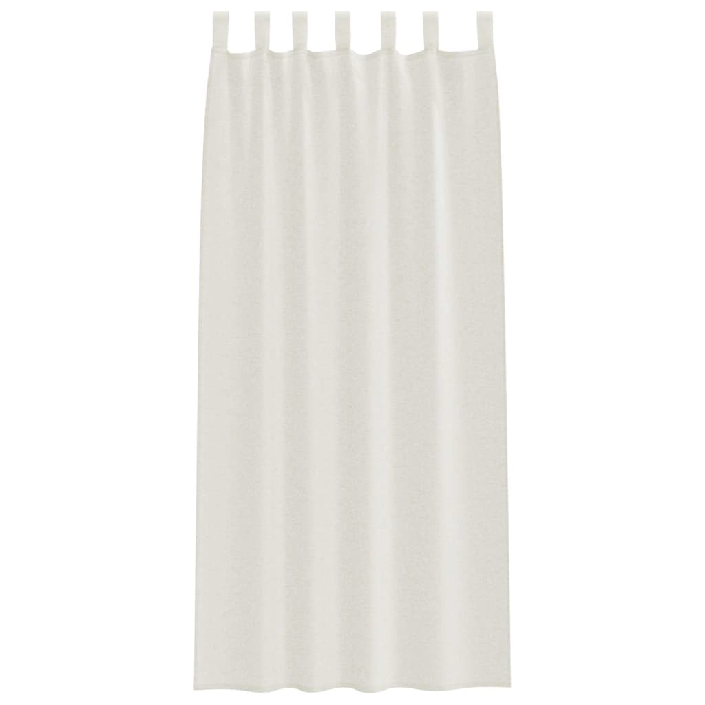 Függönyök függönyökkel 2 pcs Krém 140x175cm Poliészter