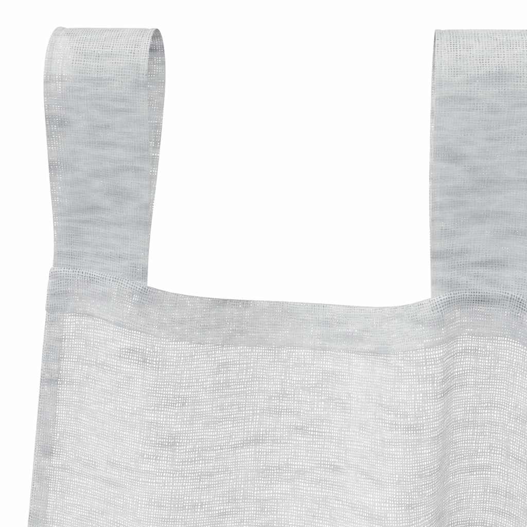 Függönyök függönyökkel 2 pcs Világosszürke 140x175cm Poliészter