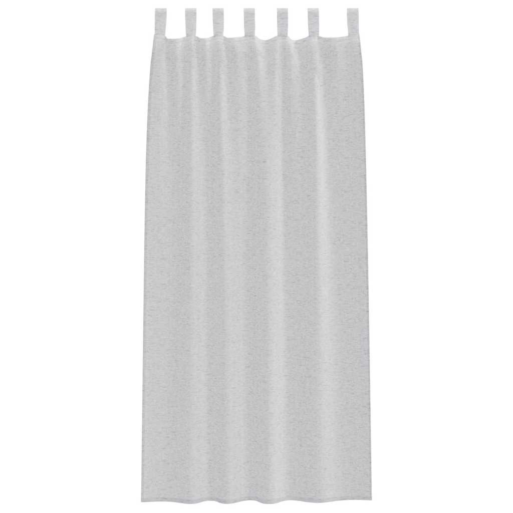 Függönyök függönyökkel 2 pcs Világosszürke 140x175cm Poliészter