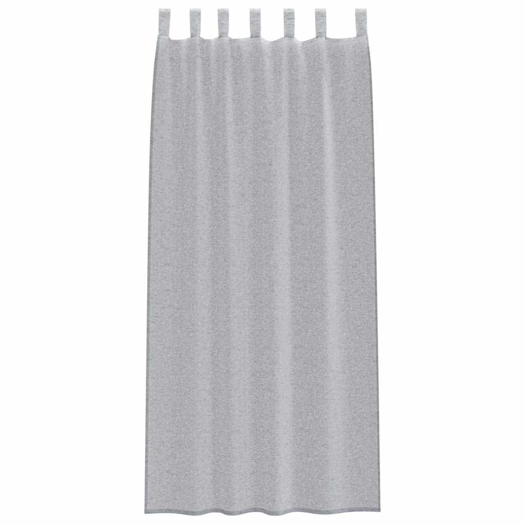 Függönyök függönyökkel 2 pcs Sötétszürke 140x175cm Poliészter