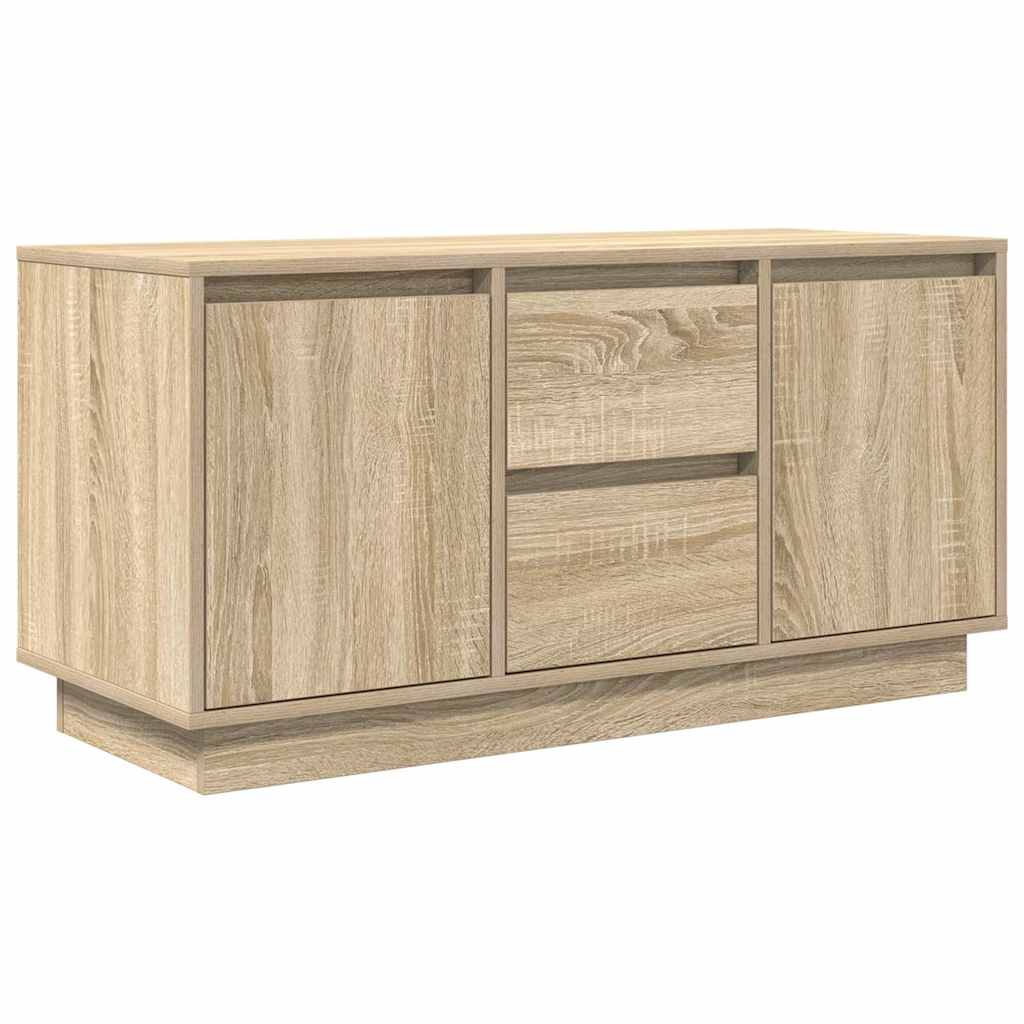 sonoma-tölgy színű TV-szekrény LED-lámpákkal 100x41x50 cm