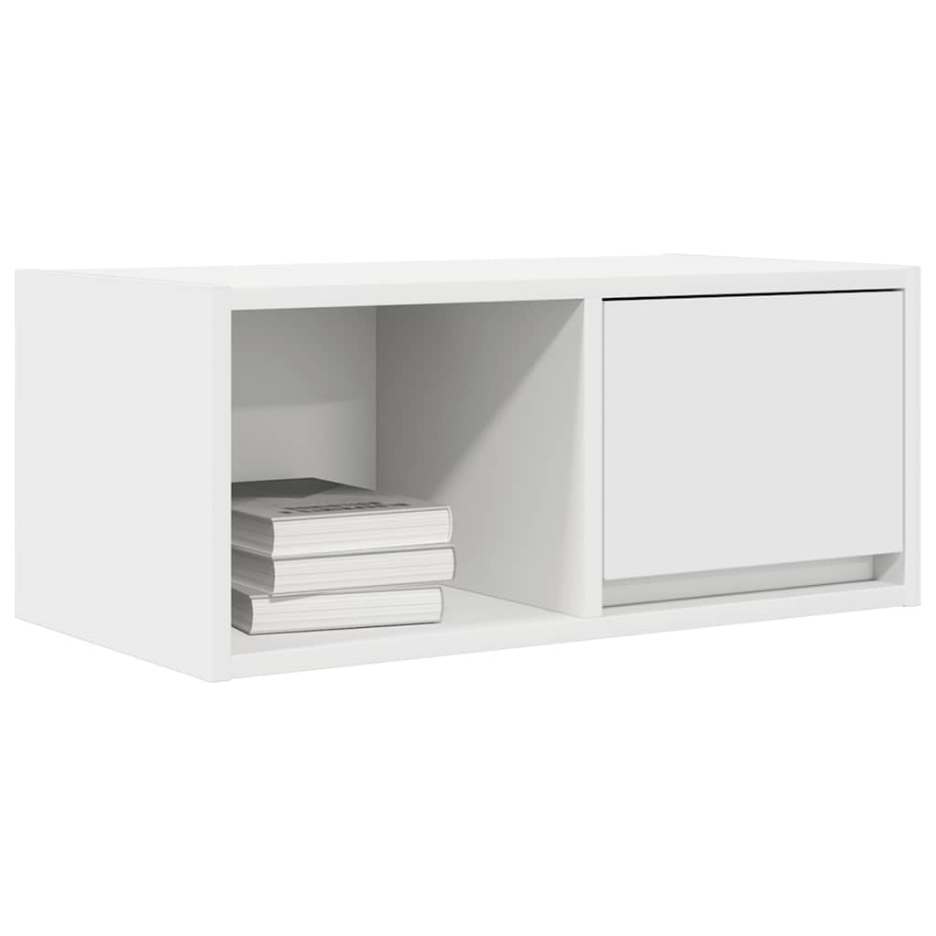 2 db fehér szerelt fa TV-szekrény 60x31x25,5 cm