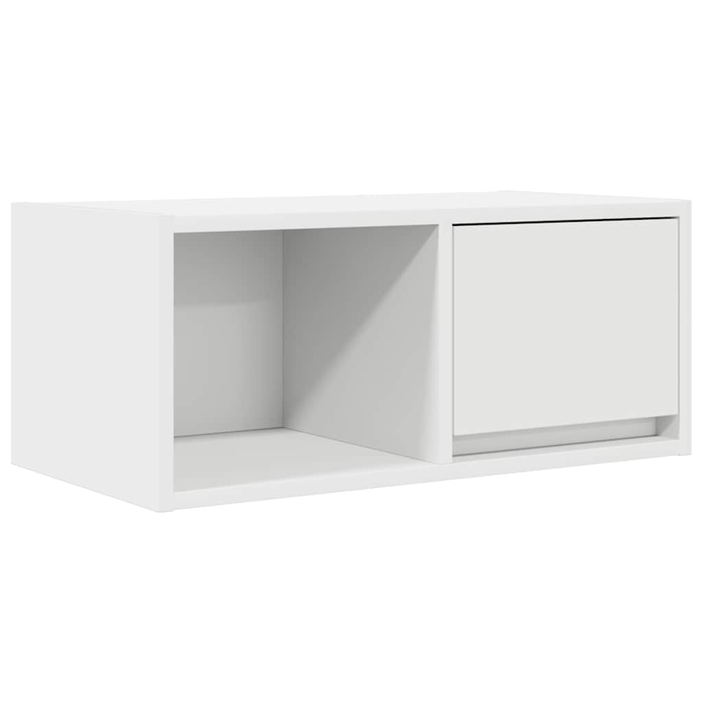 2 db fehér szerelt fa TV-szekrény 60x31x25,5 cm