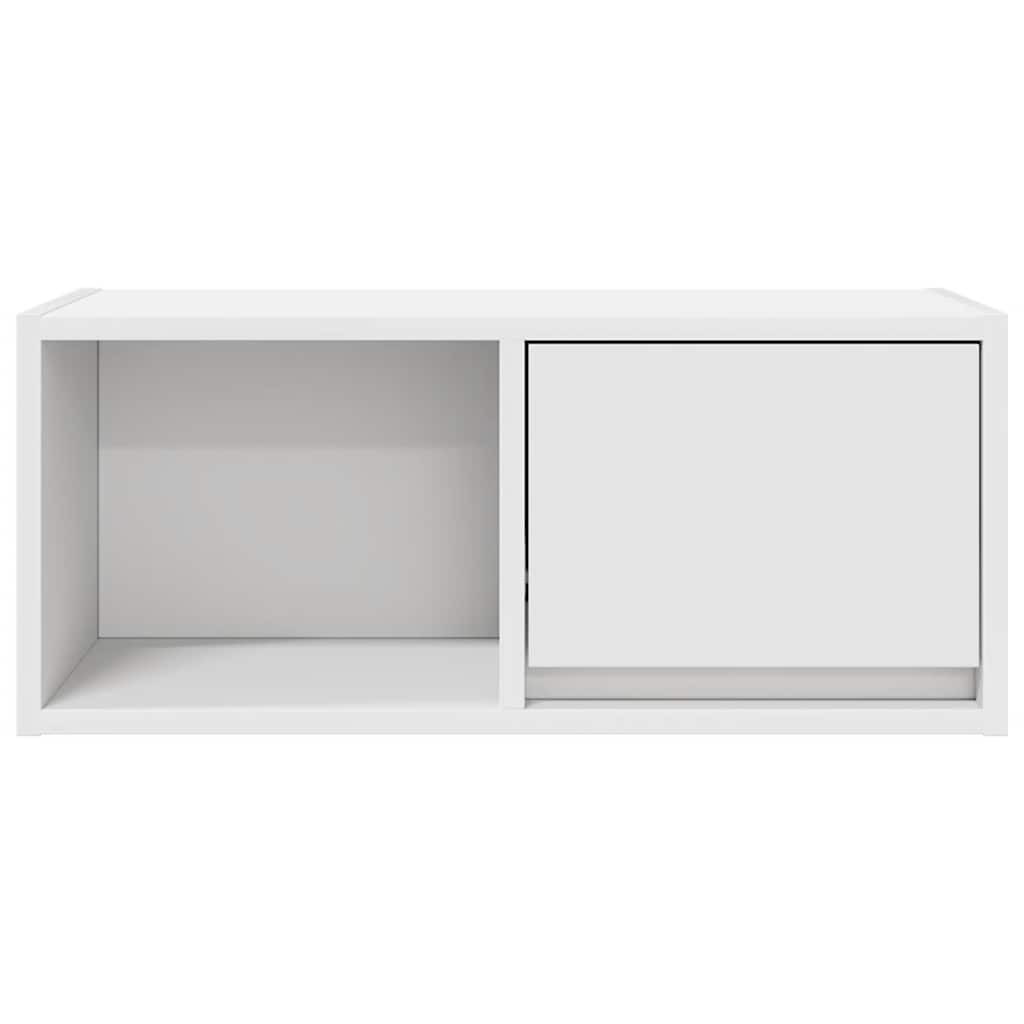 2 db fehér szerelt fa TV-szekrény 60x31x25,5 cm