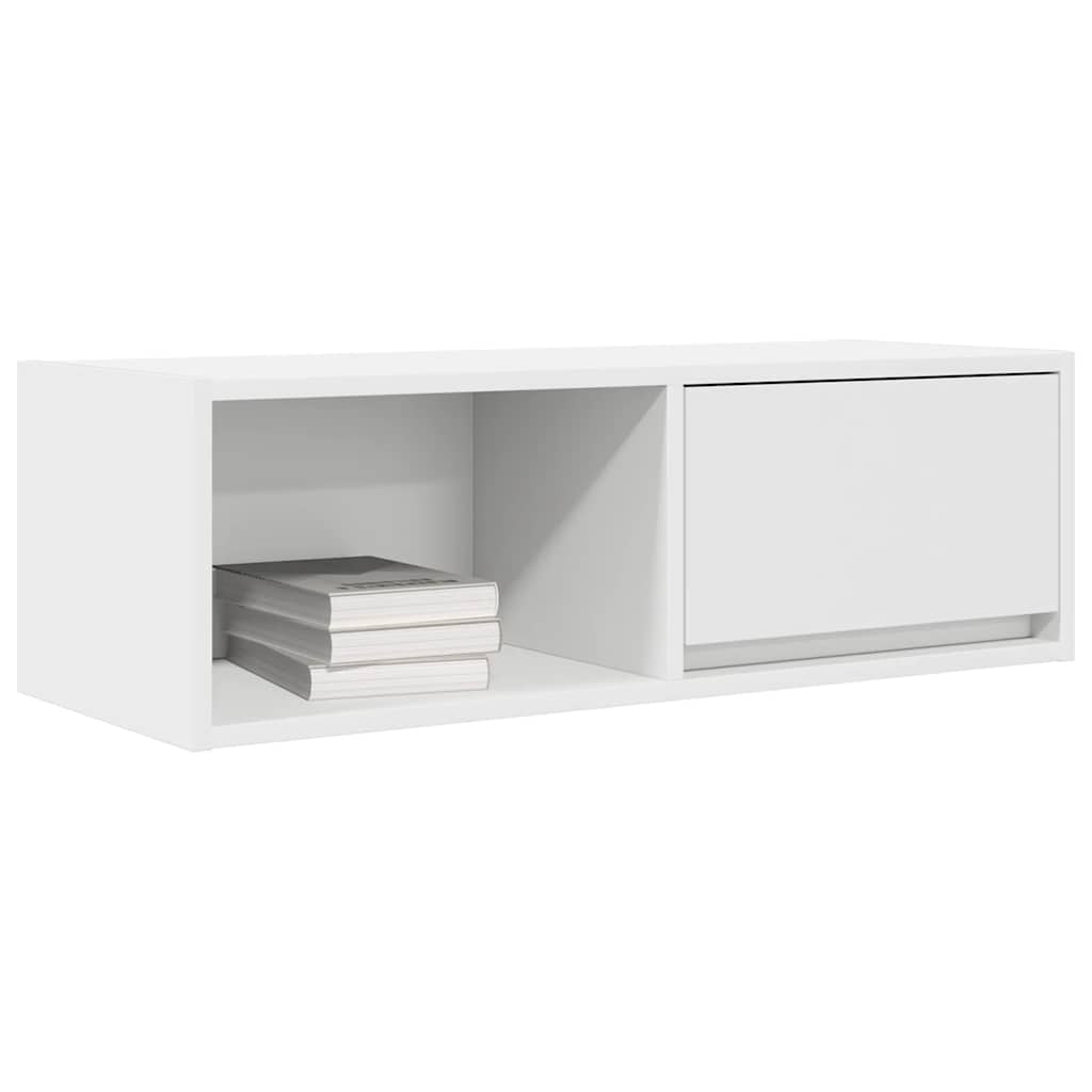 2 db fehér szerelt fa TV-szekrény 80x31x25,5 cm