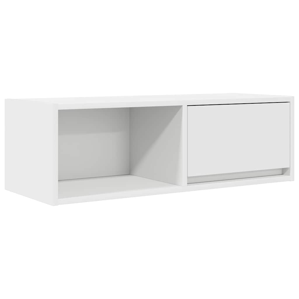 2 db fehér szerelt fa TV-szekrény 80x31x25,5 cm