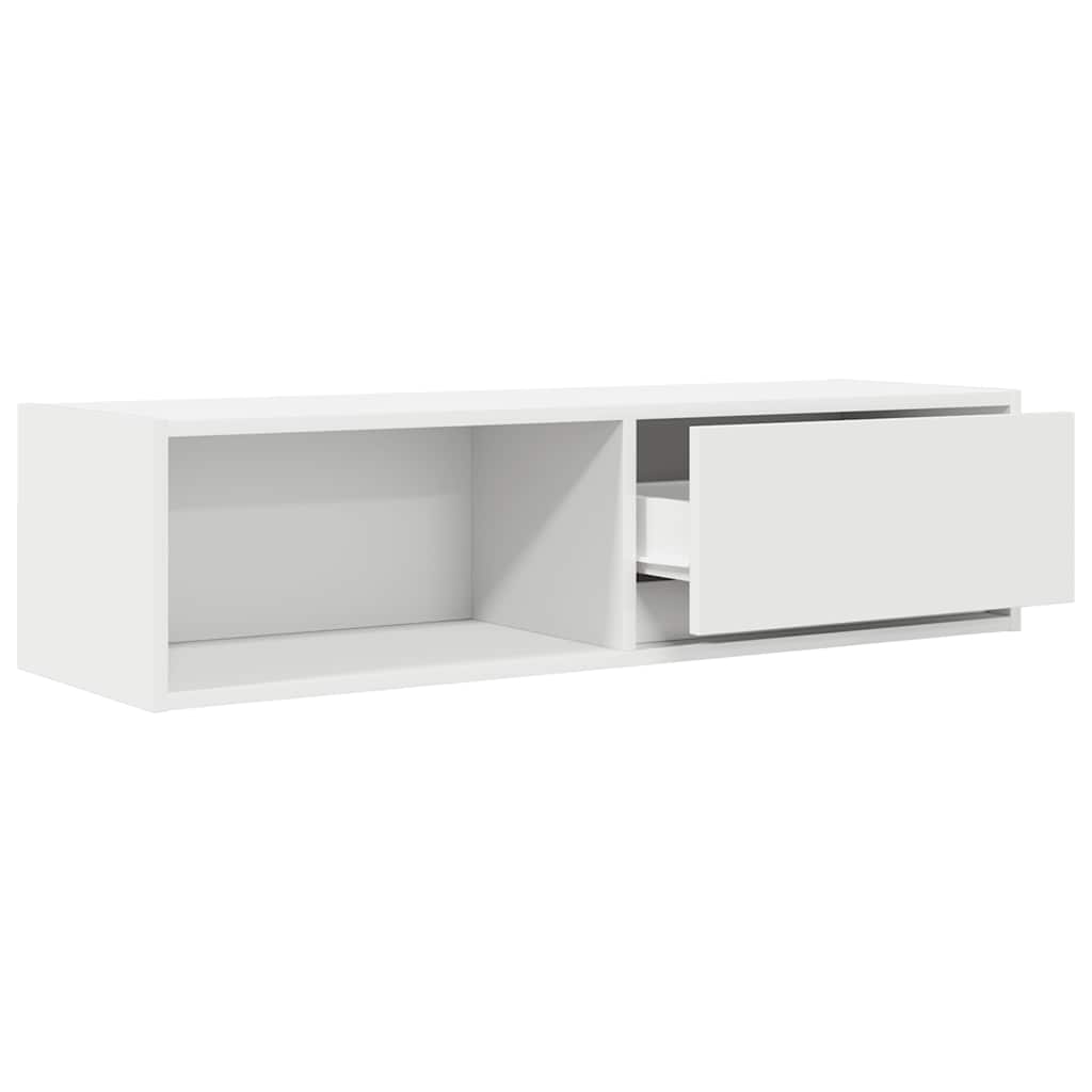 2 db fehér szerelt fa TV-szekrény 100x31x25,5 cm