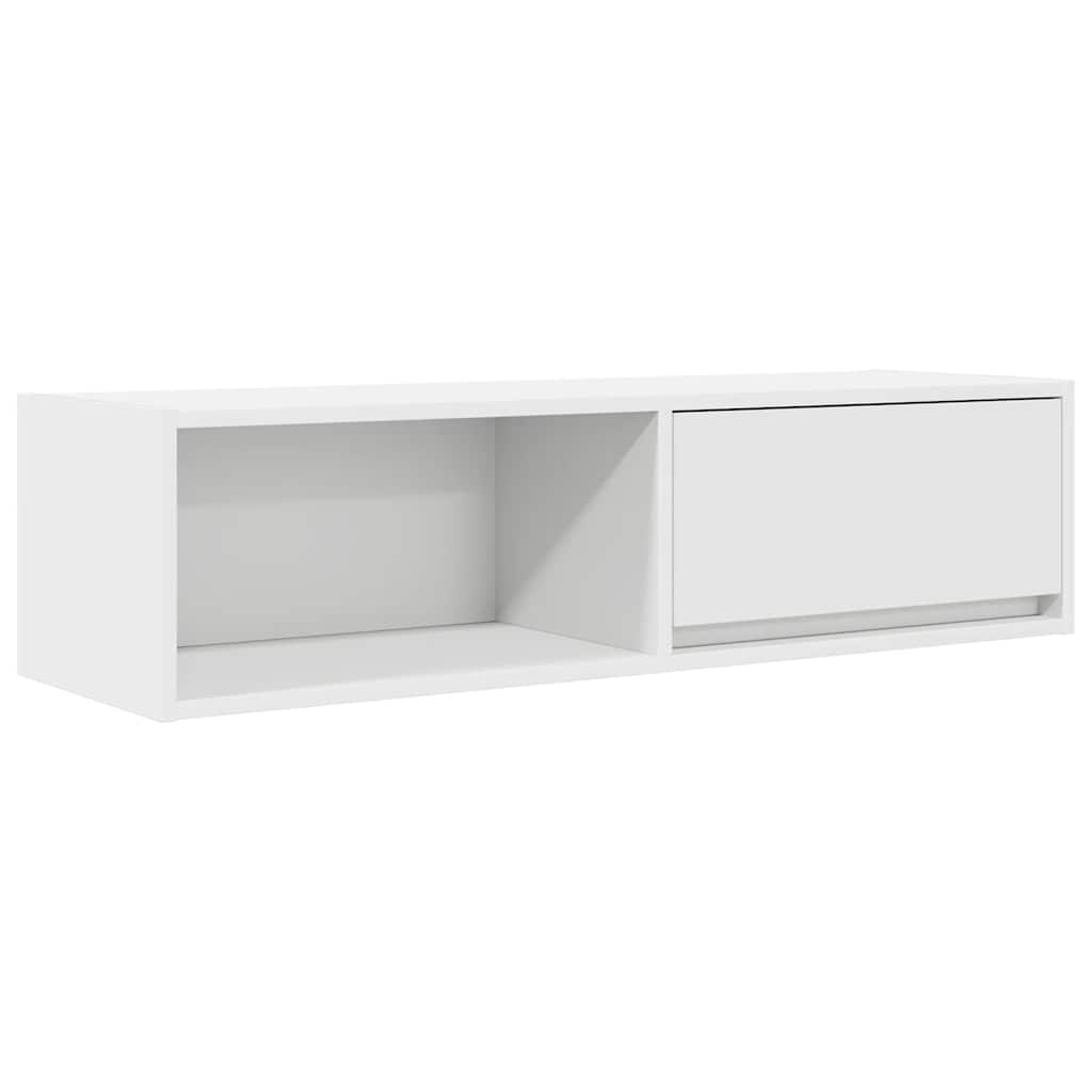 2 db fehér szerelt fa TV-szekrény 100x31x25,5 cm