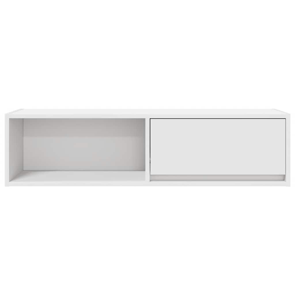 2 db fehér szerelt fa TV-szekrény 100x31x25,5 cm