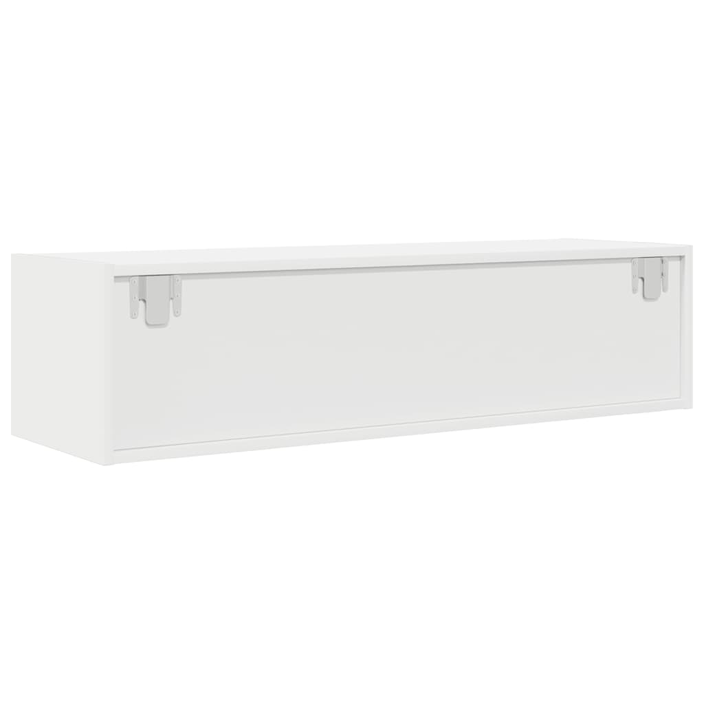 2 db fehér szerelt fa TV-szekrény 100x31x25,5 cm