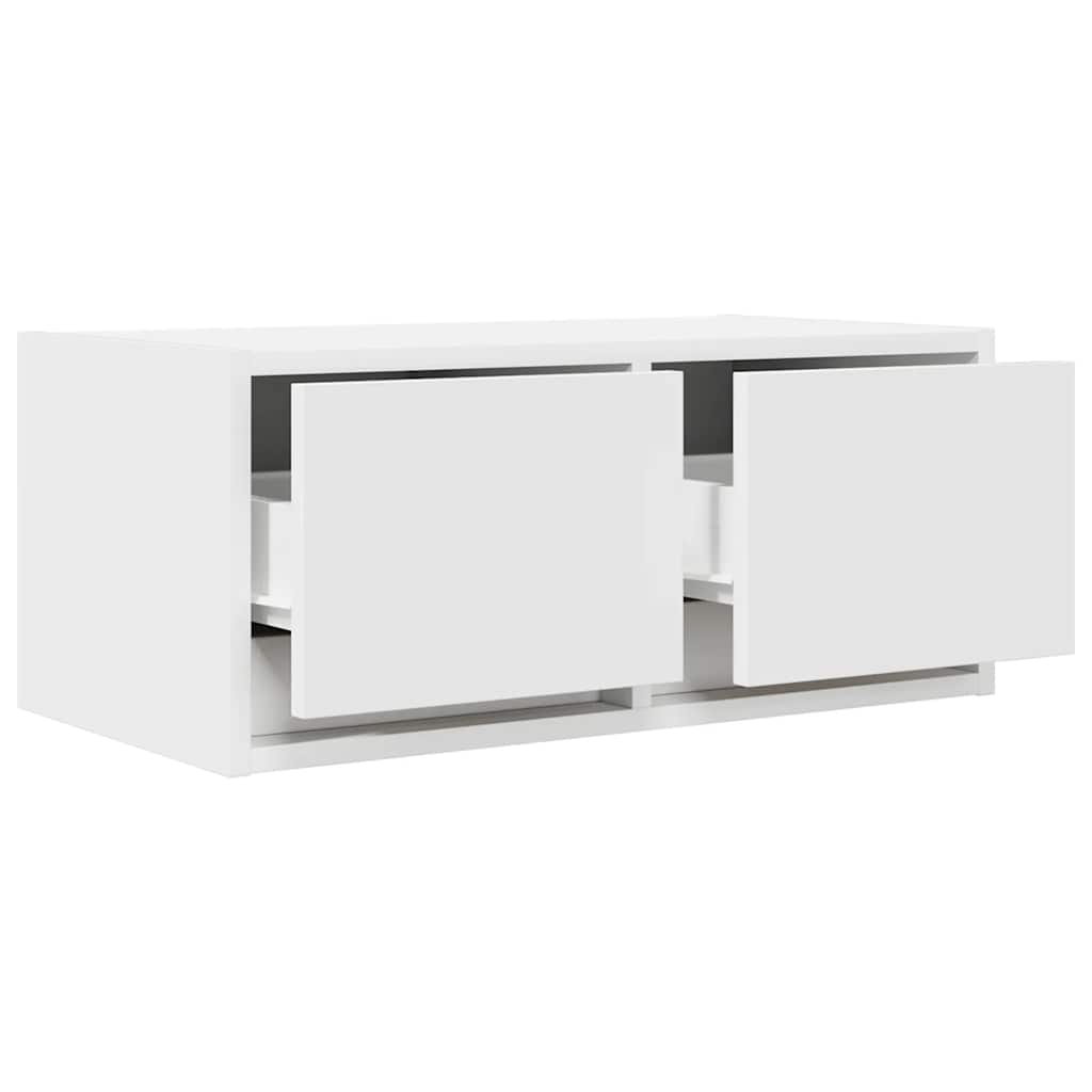 2 db fehér szerelt fa TV-szekrény 60x31x25,5 cm