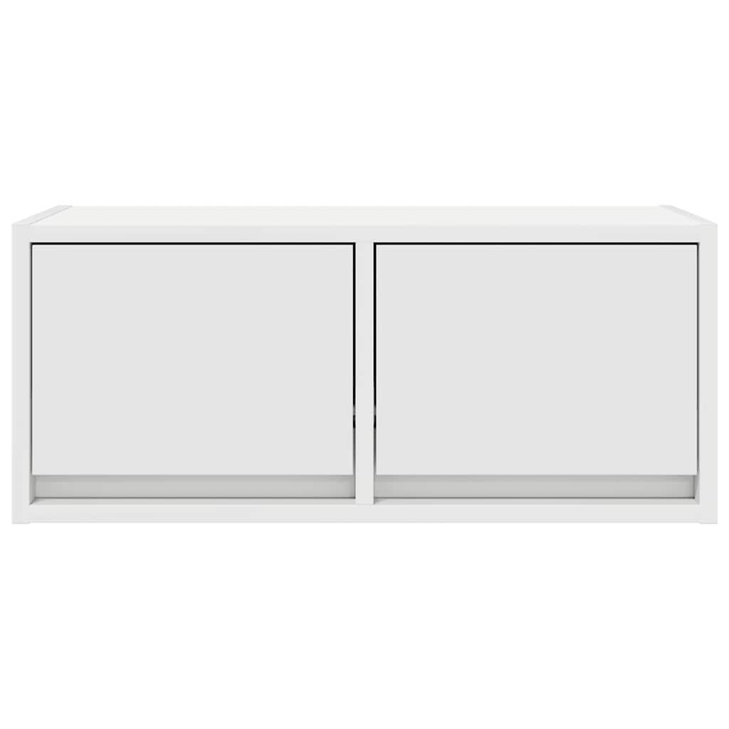 2 db fehér szerelt fa TV-szekrény 60x31x25,5 cm