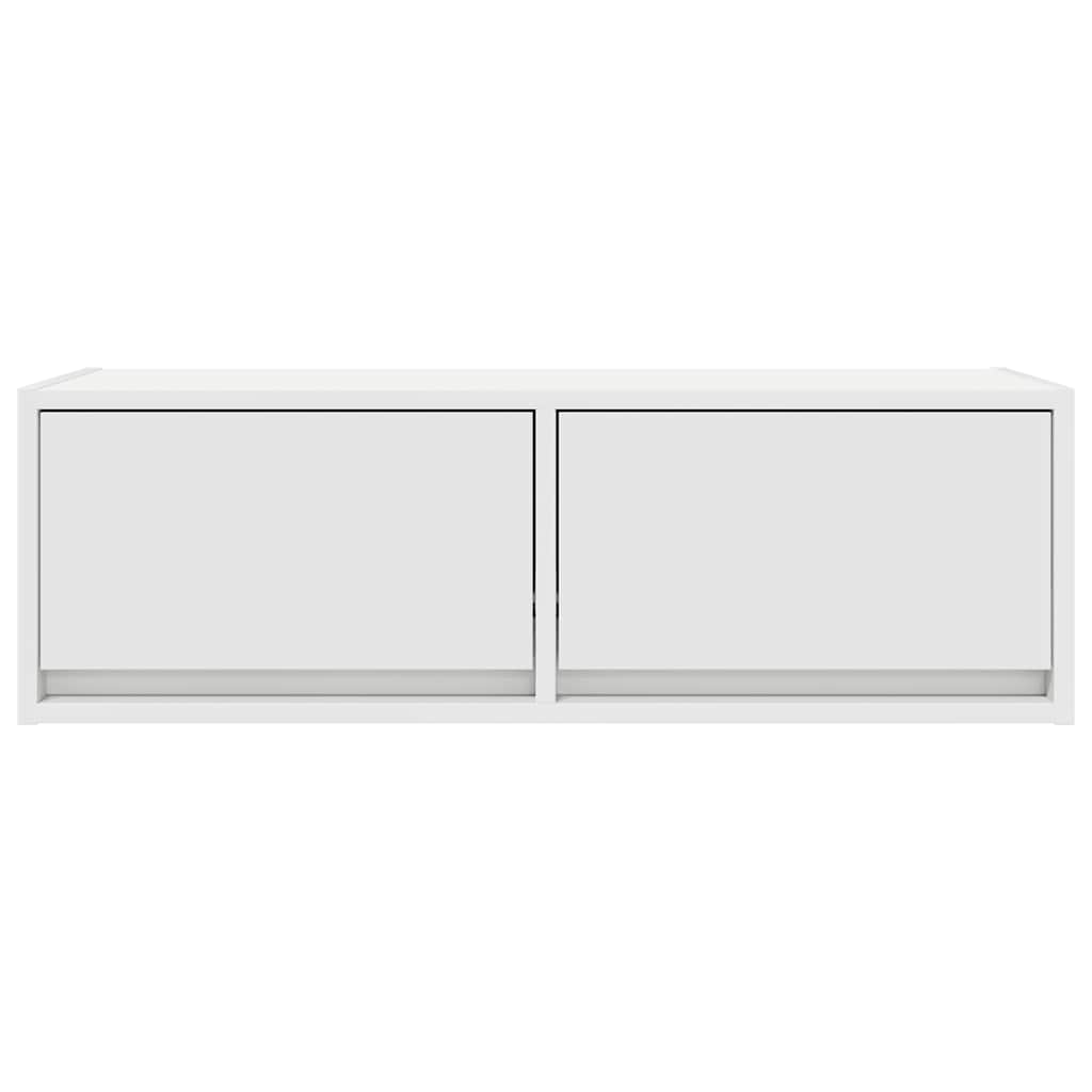 2 db fehér szerelt fa TV-szekrény 80x31x25,5 cm