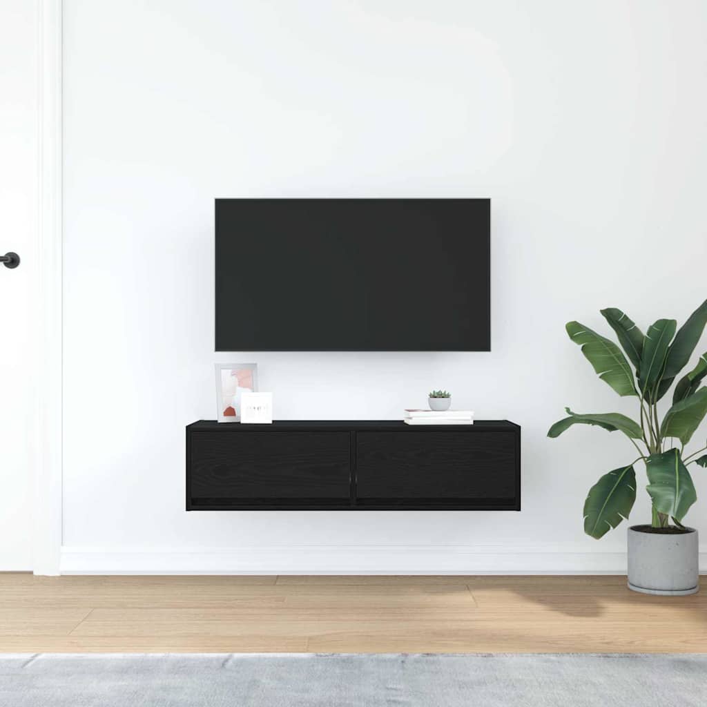 TV szekrény fiókkal Musta tammi 100 x 31 x 25,5 cm Faanyag