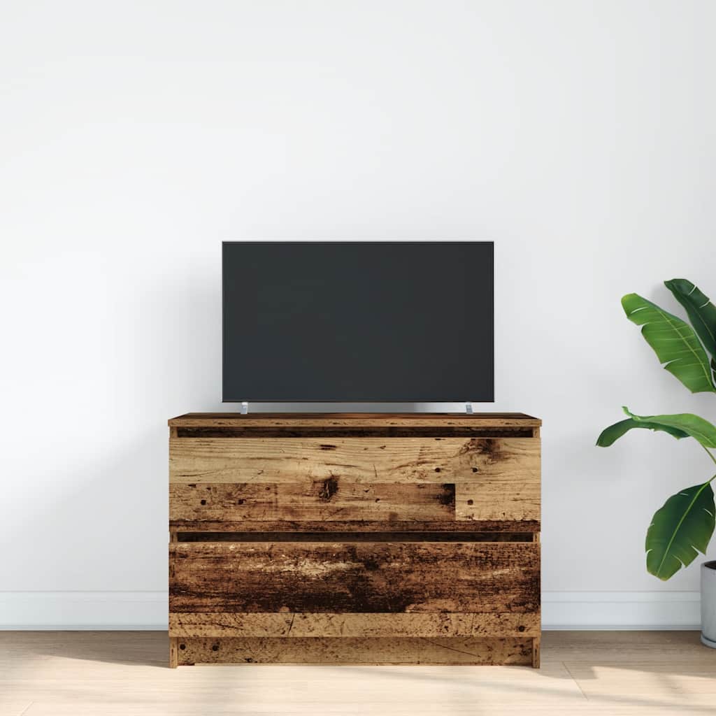 antik hatású szerelt fa TV-szekrény 80x35x54 cm