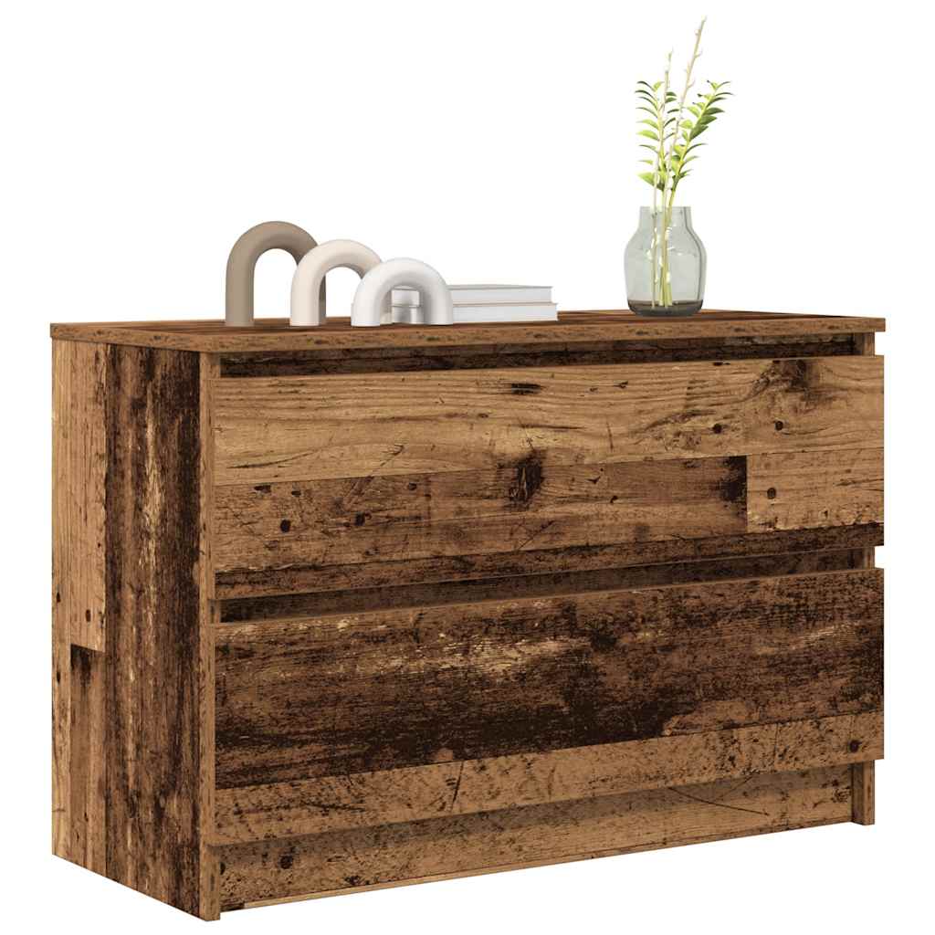 antik hatású szerelt fa TV-szekrény 80x35x54 cm