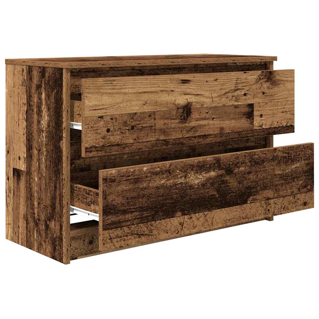 antik hatású szerelt fa TV-szekrény 80x35x54 cm